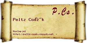 Peltz Csák névjegykártya